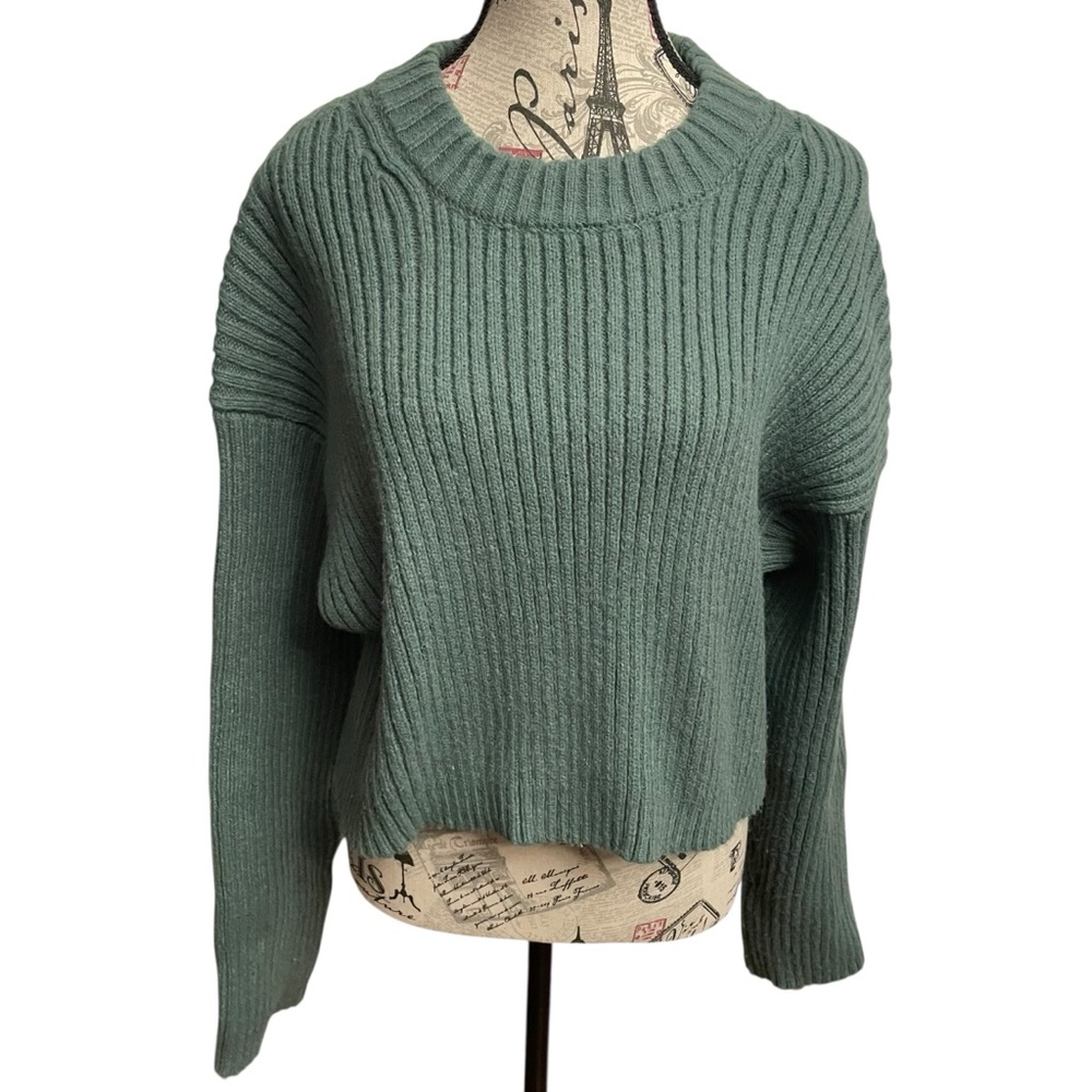 Double Zero Ribbed Knit Sweater